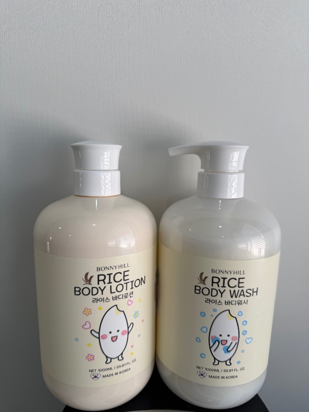 BONNYHILL Rice Body Lotion & Body Wash Set, JUMBO SIZE - Skin Radiance Enhancing